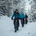 e-fatbike pyöräilyä talvella