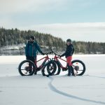 e-fatbike pyöräilyä talvella